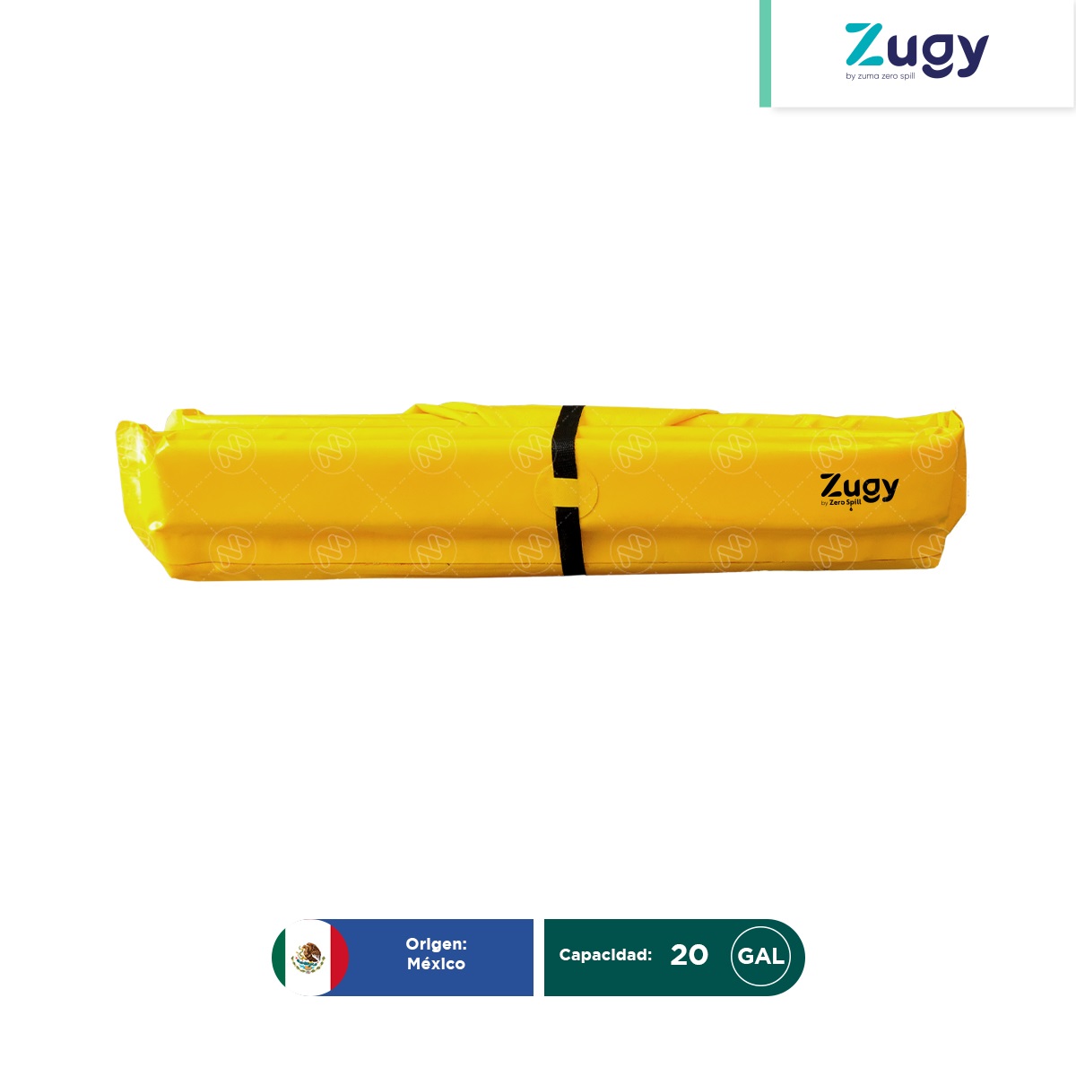 berma portatil para derrames 36x36 pulgadas pvc 20 gal zugy amarilla 004