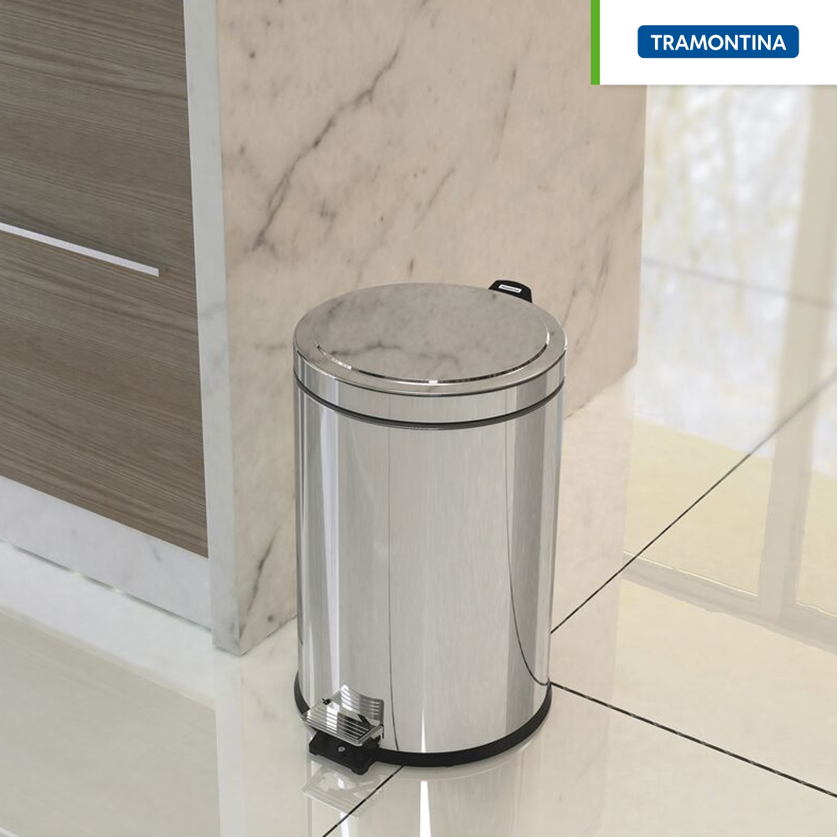bote de basura acero inoxidable con pedal tramontina brasil 5 12 20 30 l vistas 005