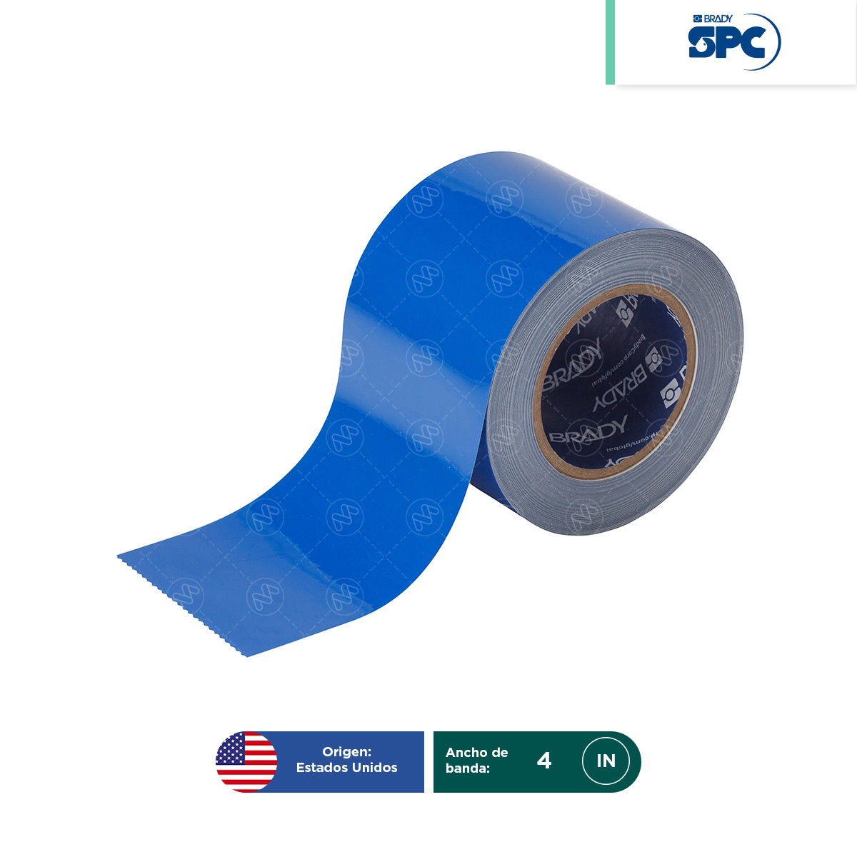 cinta de poliester solido toughstripe spc 4 in x 100 ft azul 001