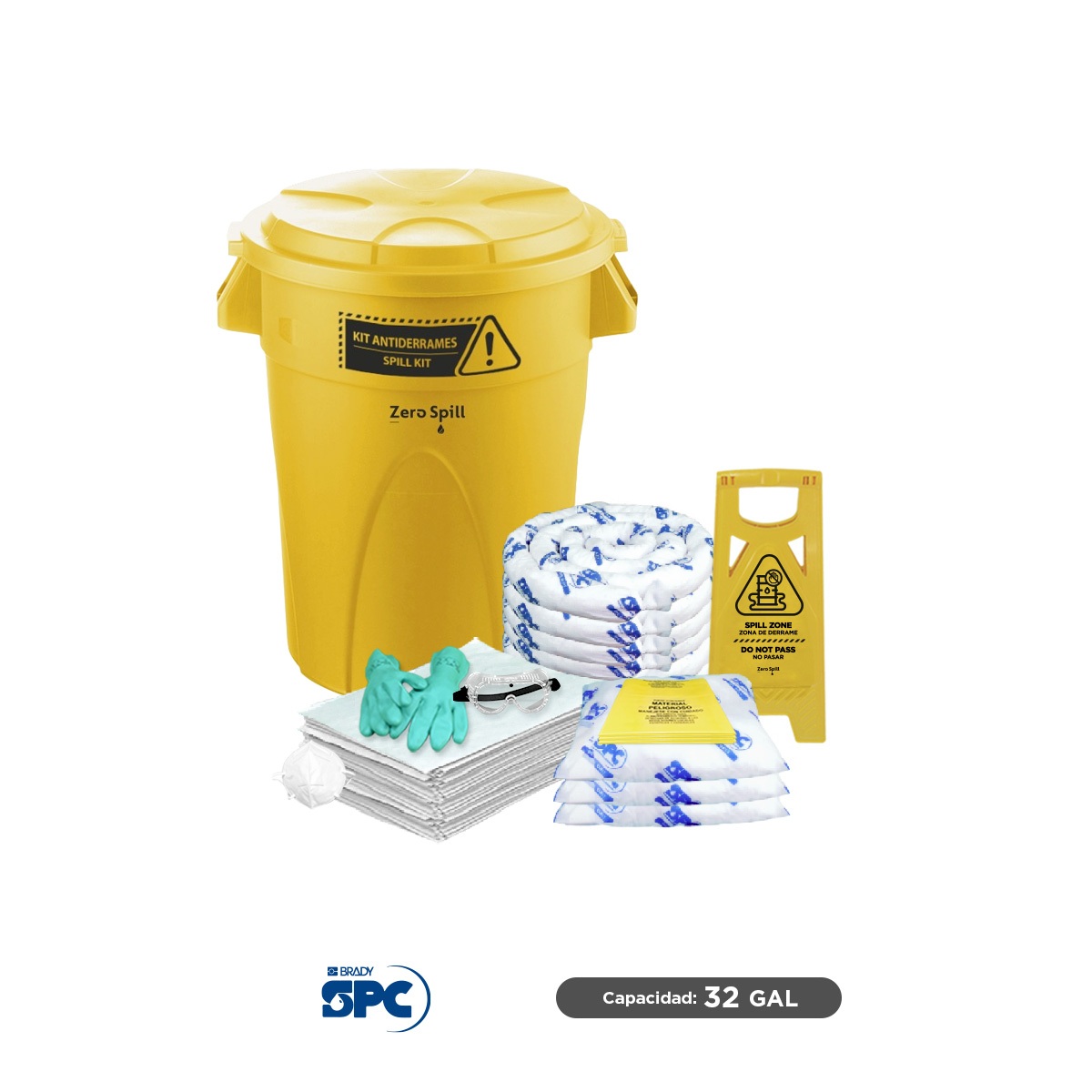 kit antiderrames elite aceite brady spc 32 gal 001
