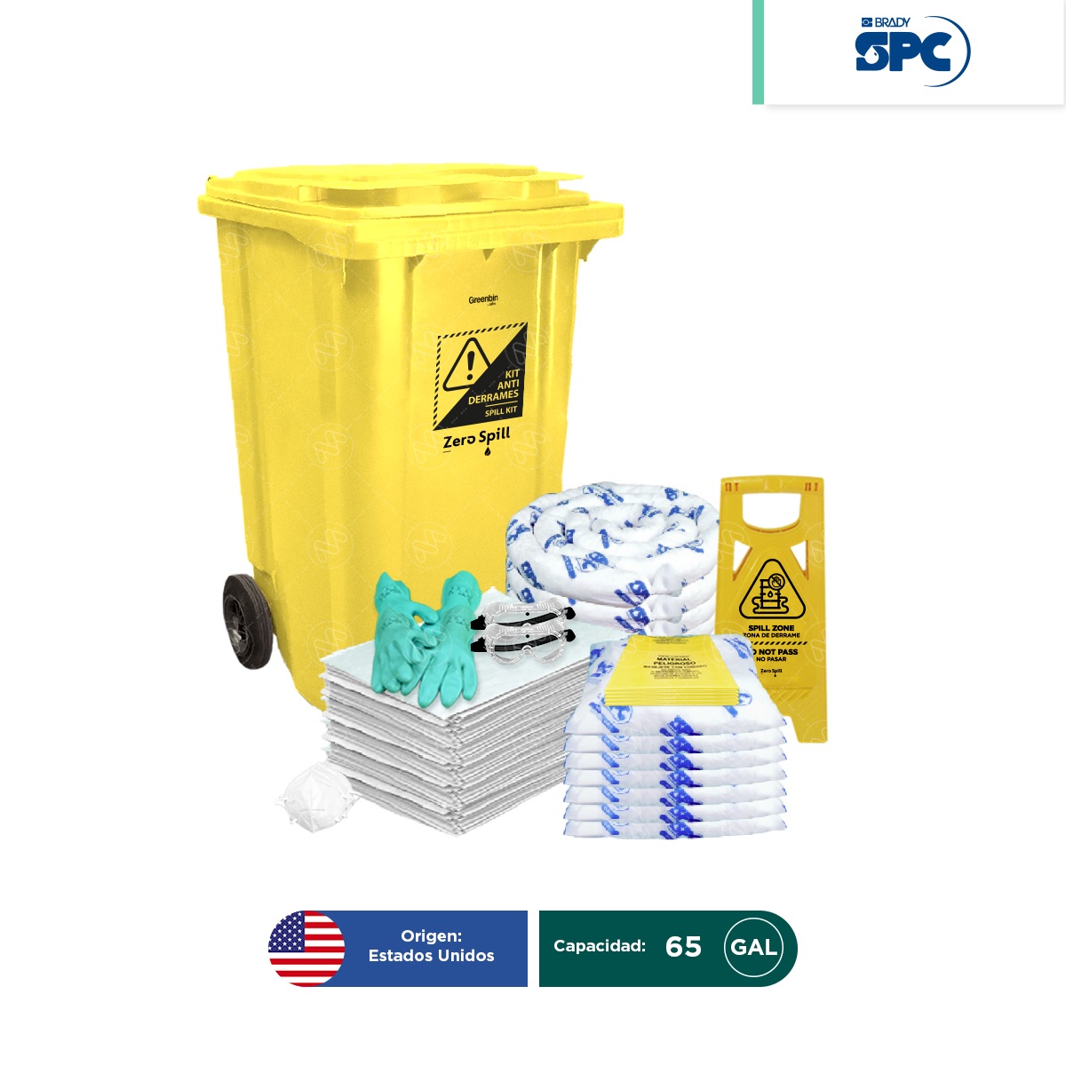 kit antiderrames movil aceite 65 gal spc 001