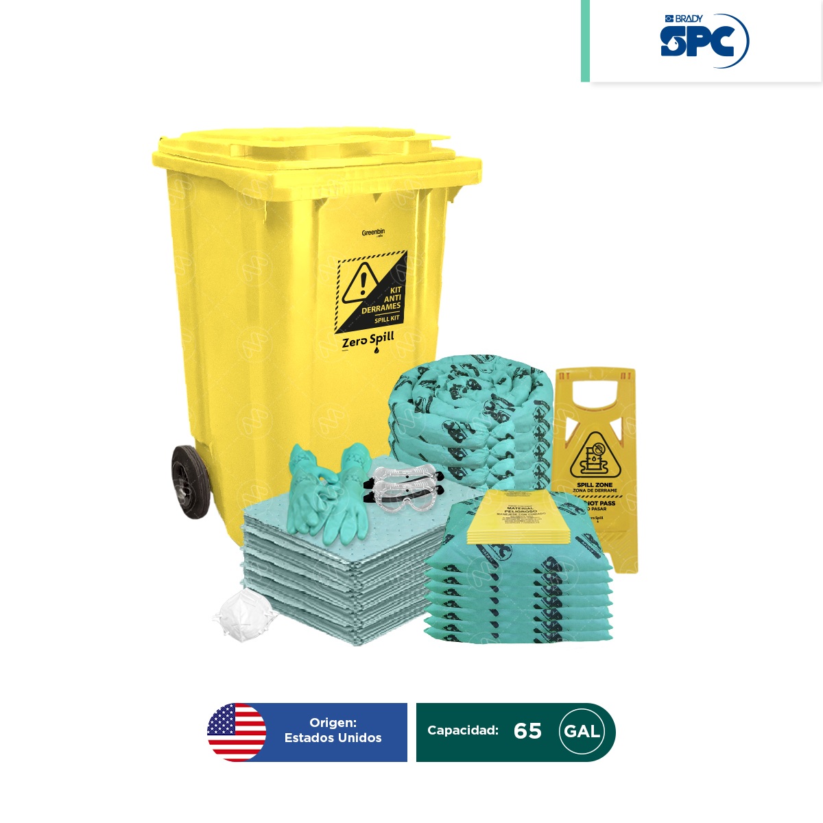 kit antiderrames movil hazmat 65 gal spc 001