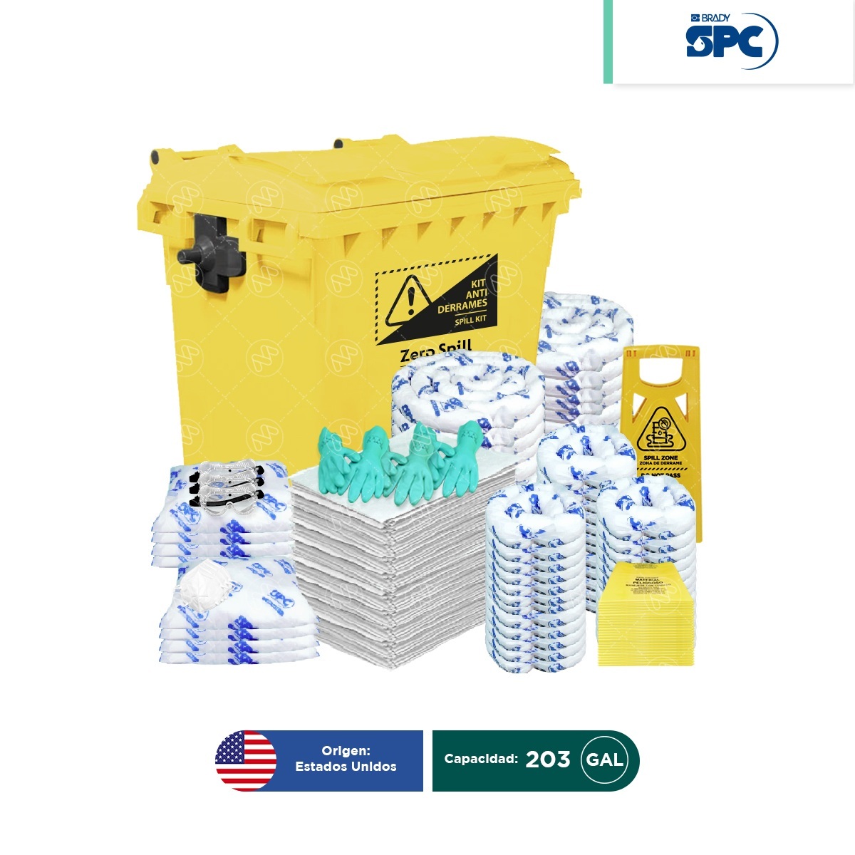 kit carro movil para derrames aceite 203 gal spc 001