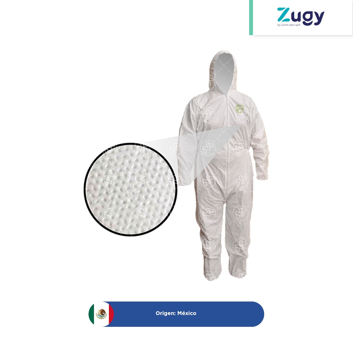 overol con capucha zugy blanco 001