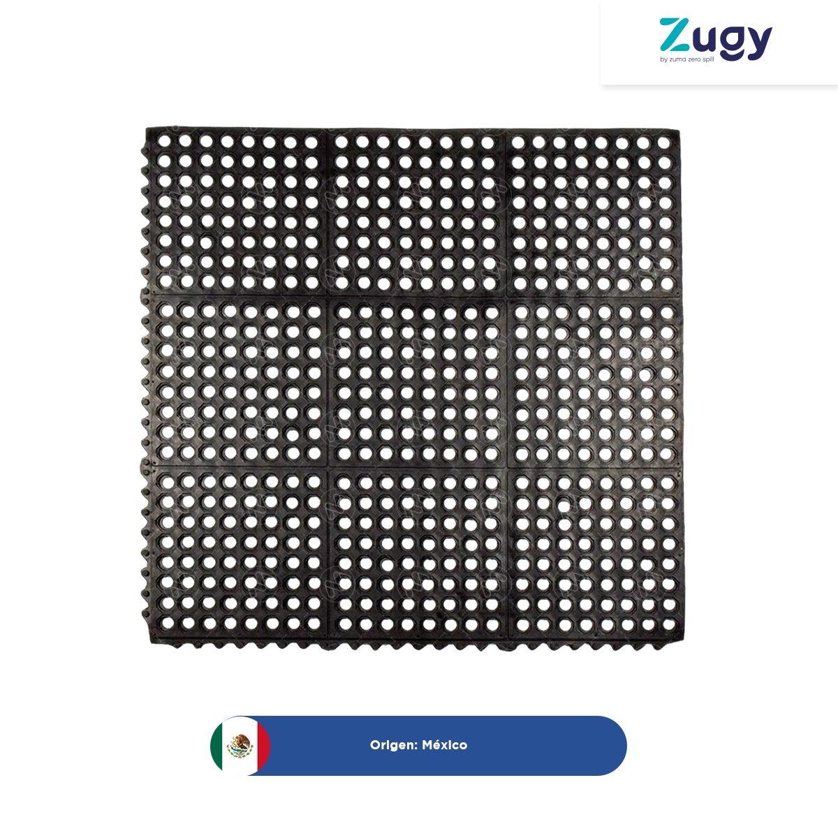 tapete antifatiga perforado zugy 90 x 90 cm negro 003